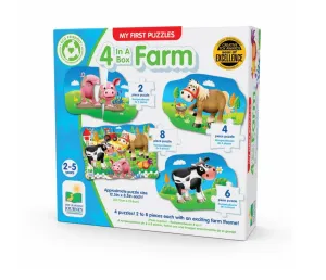 4 in einer Box Bauernhof-Puzzles