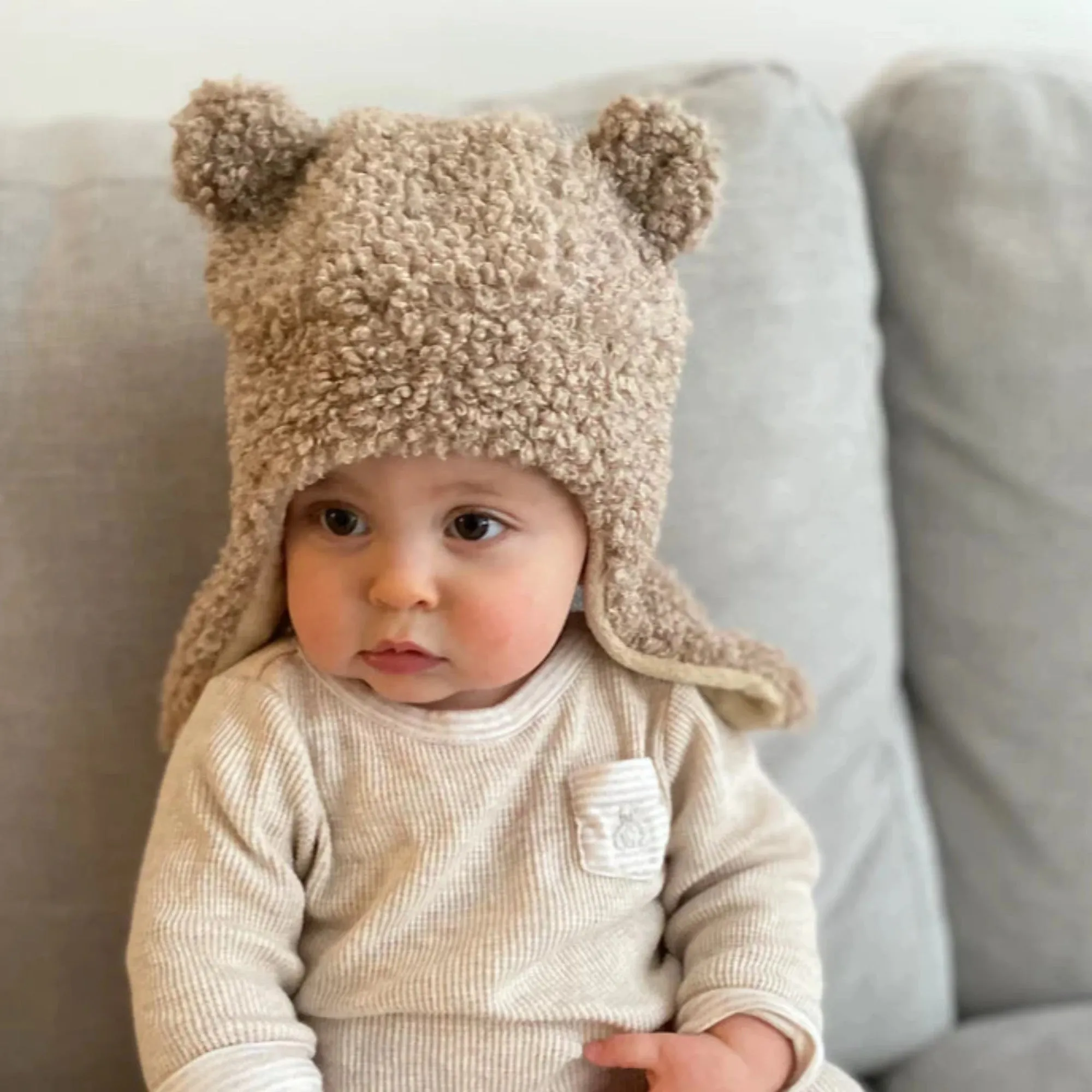 7AM ENFANT Cubby Set - Teddy (Fäustlinge   Mütze)