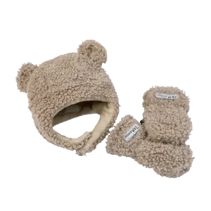 7AM ENFANT Cubby Set - Teddy (Fäustlinge   Mütze)