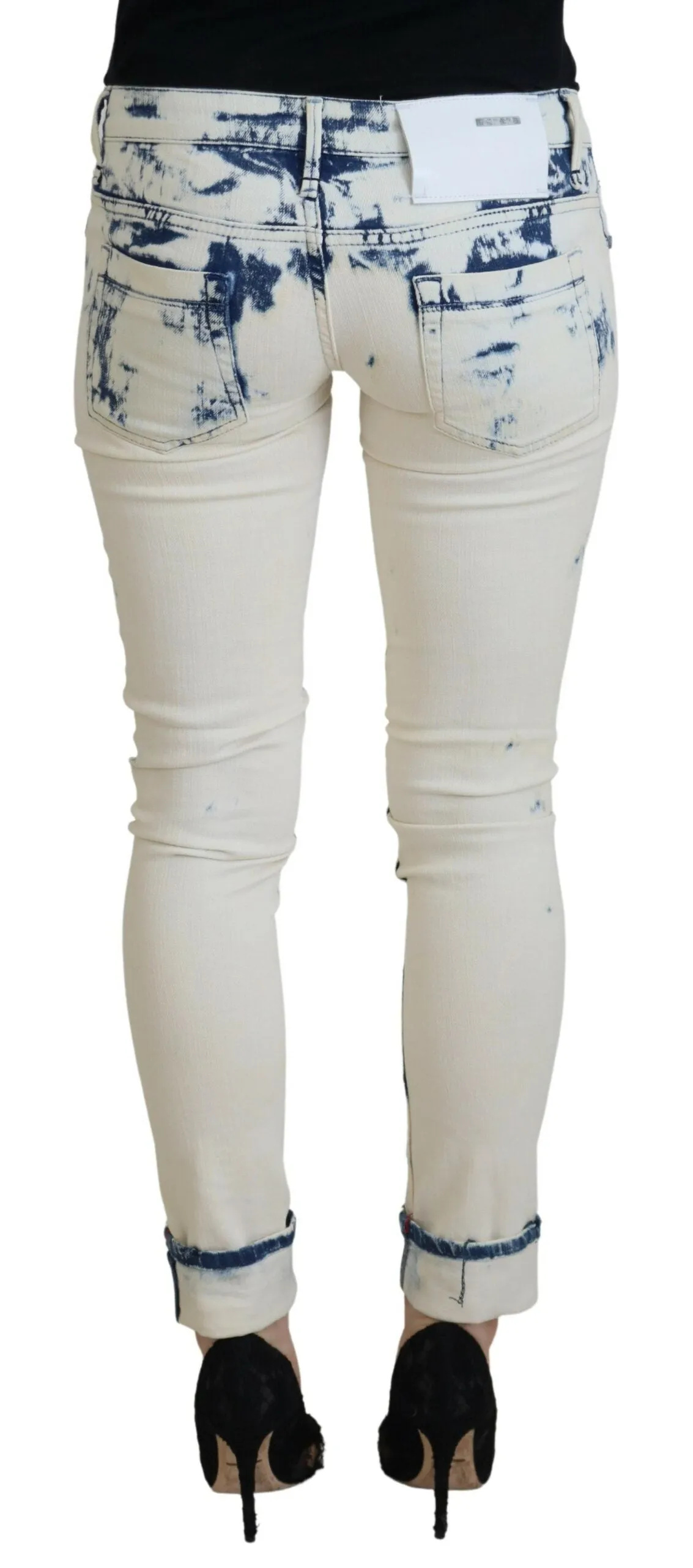 Acht Baumwoll-Skinny Damen Tatte Damenjeans