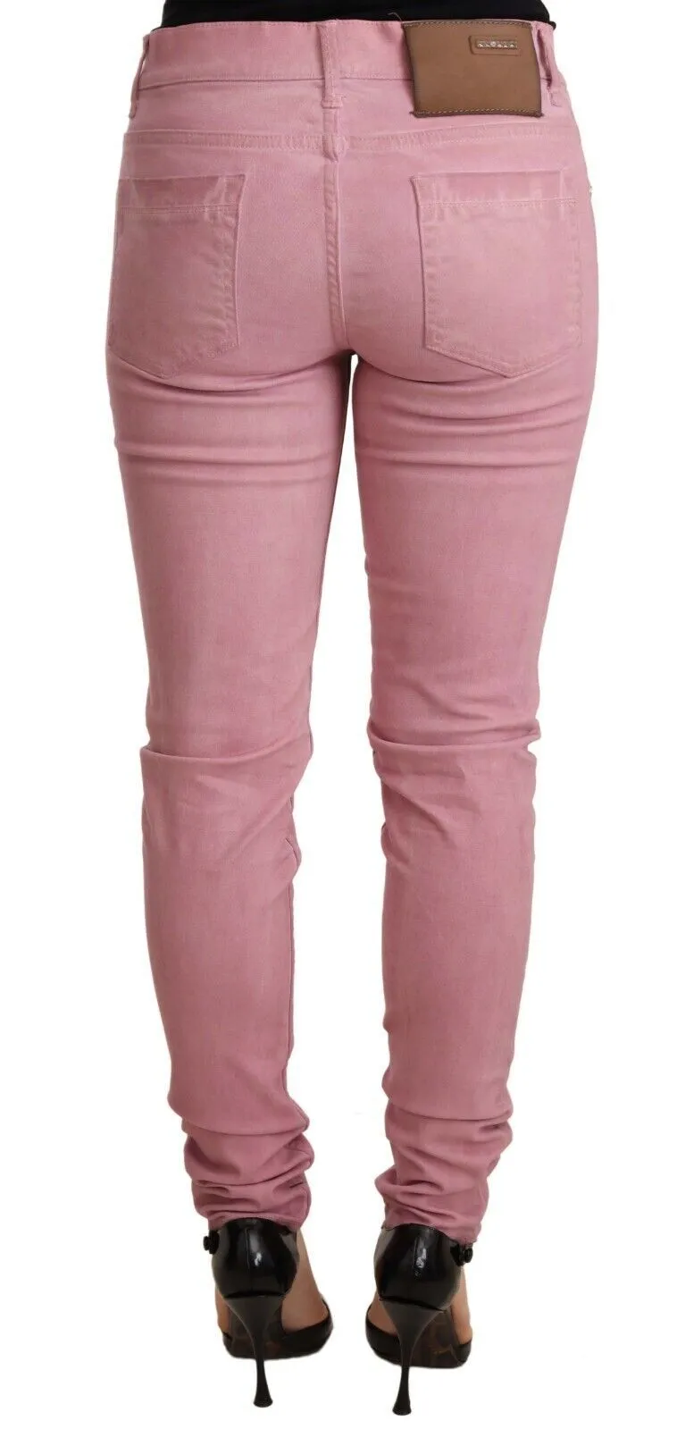 Acht Baumwolle Slim Fit Damen blaue Skinny Damenhose