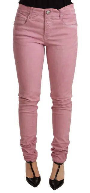 Acht Baumwolle Slim Fit Damen blaue Skinny Damenhose