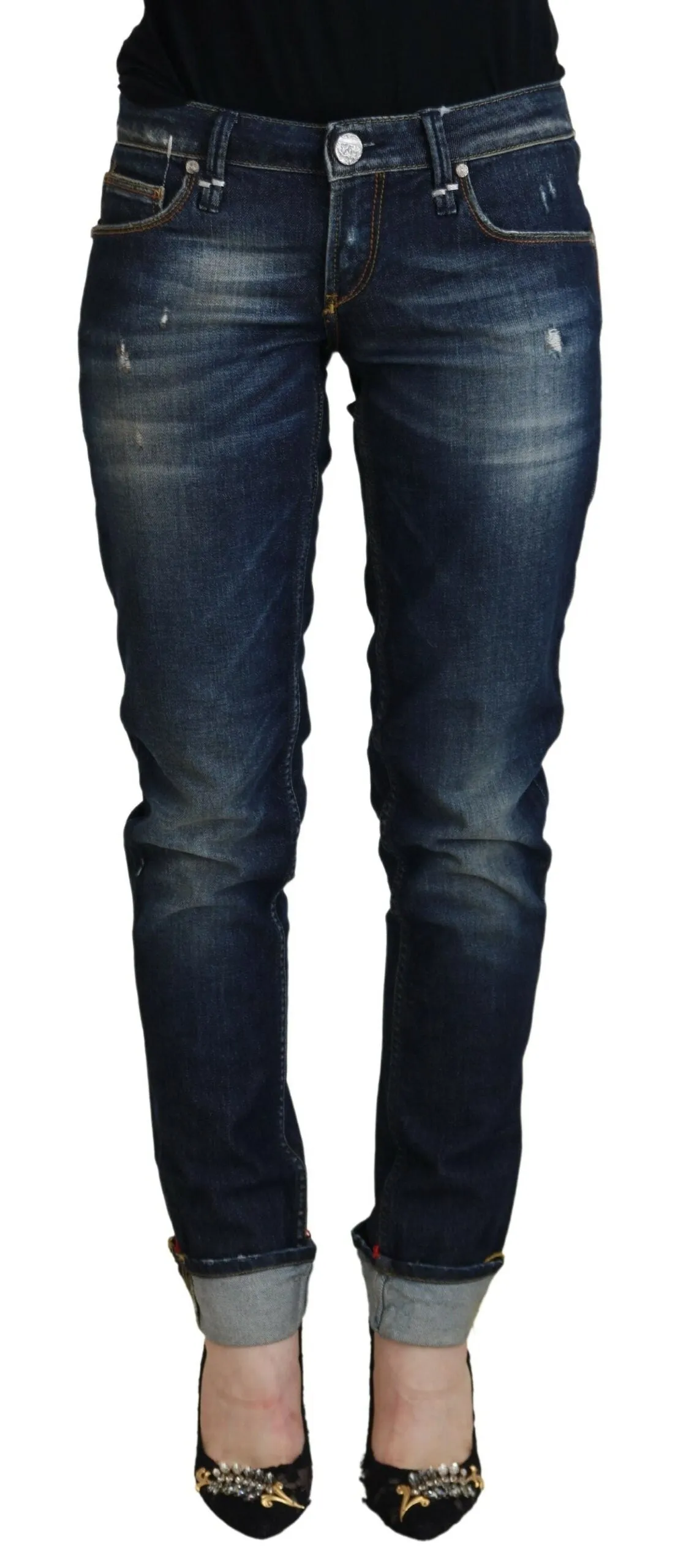 Acht Baumwolle Slim Fit Damen Casual Damenjeans