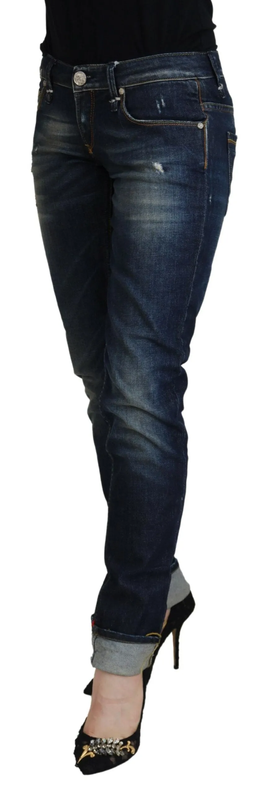 Acht Baumwolle Slim Fit Damen Casual Damenjeans