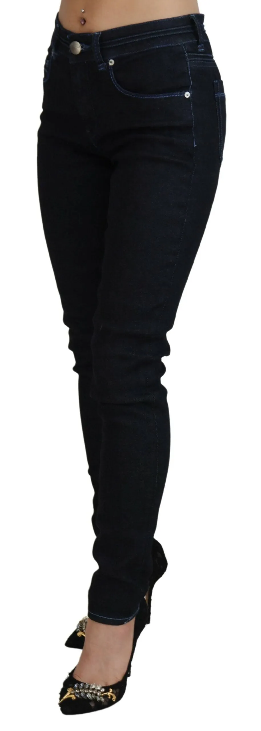 Acht Niedrige Taille Schlanke Passform Damen Jeans für Frauen