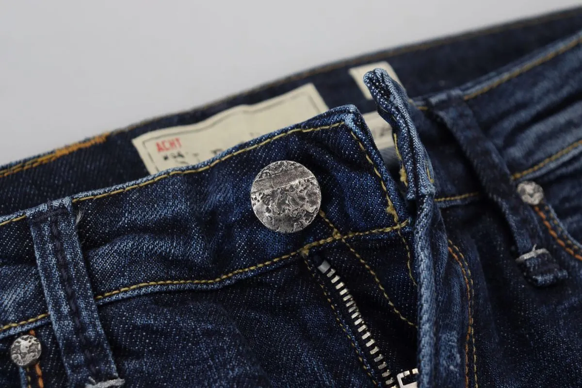 Acht Washed Cotton Low Waist Damen Casual Jeans