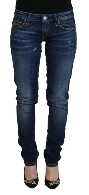 Acht Washed Cotton Low Waist Damen Casual Jeans
