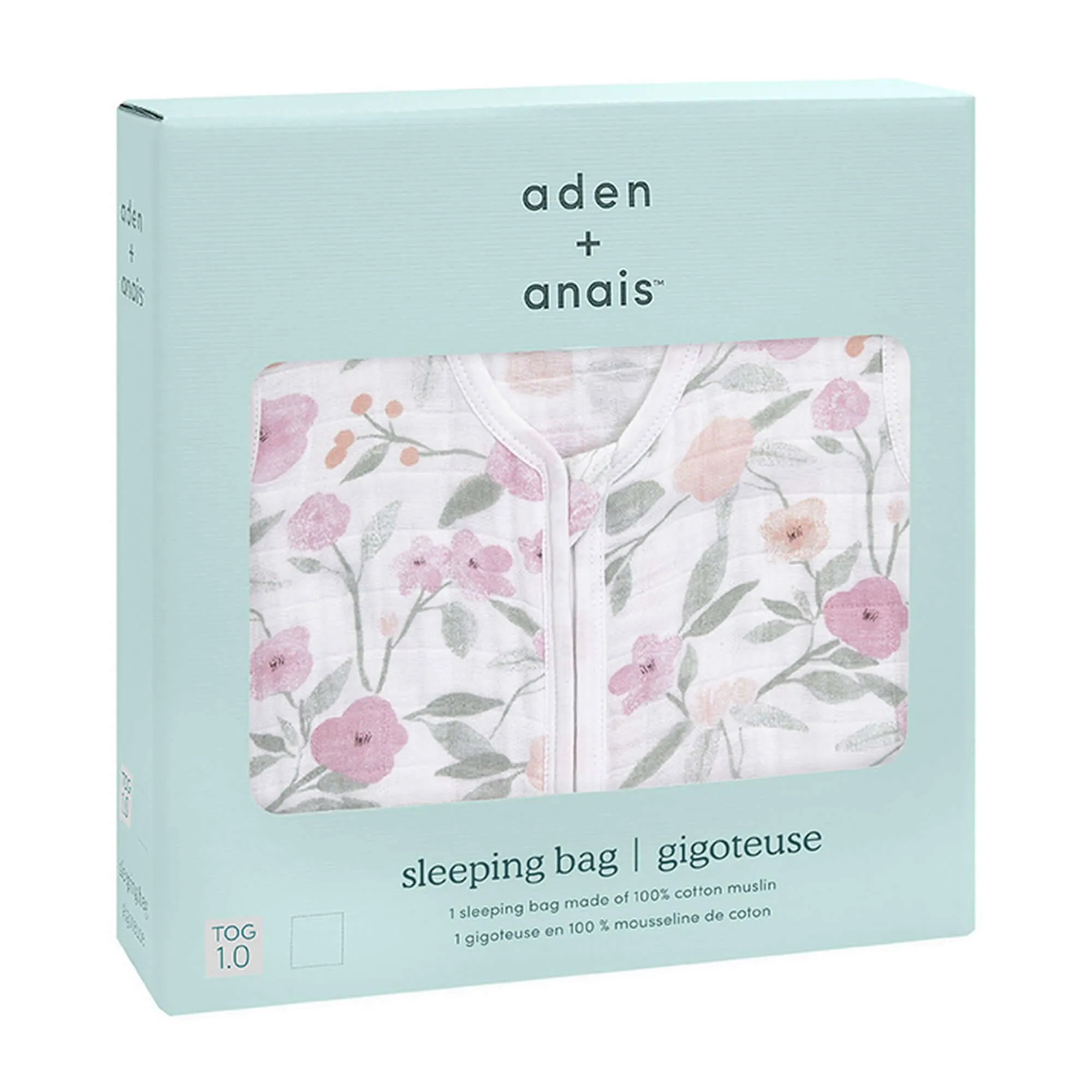 ADEN   ANAIS Baumwoll-Musselin Leichter Schlafsack 1Tog - Ma Fleur