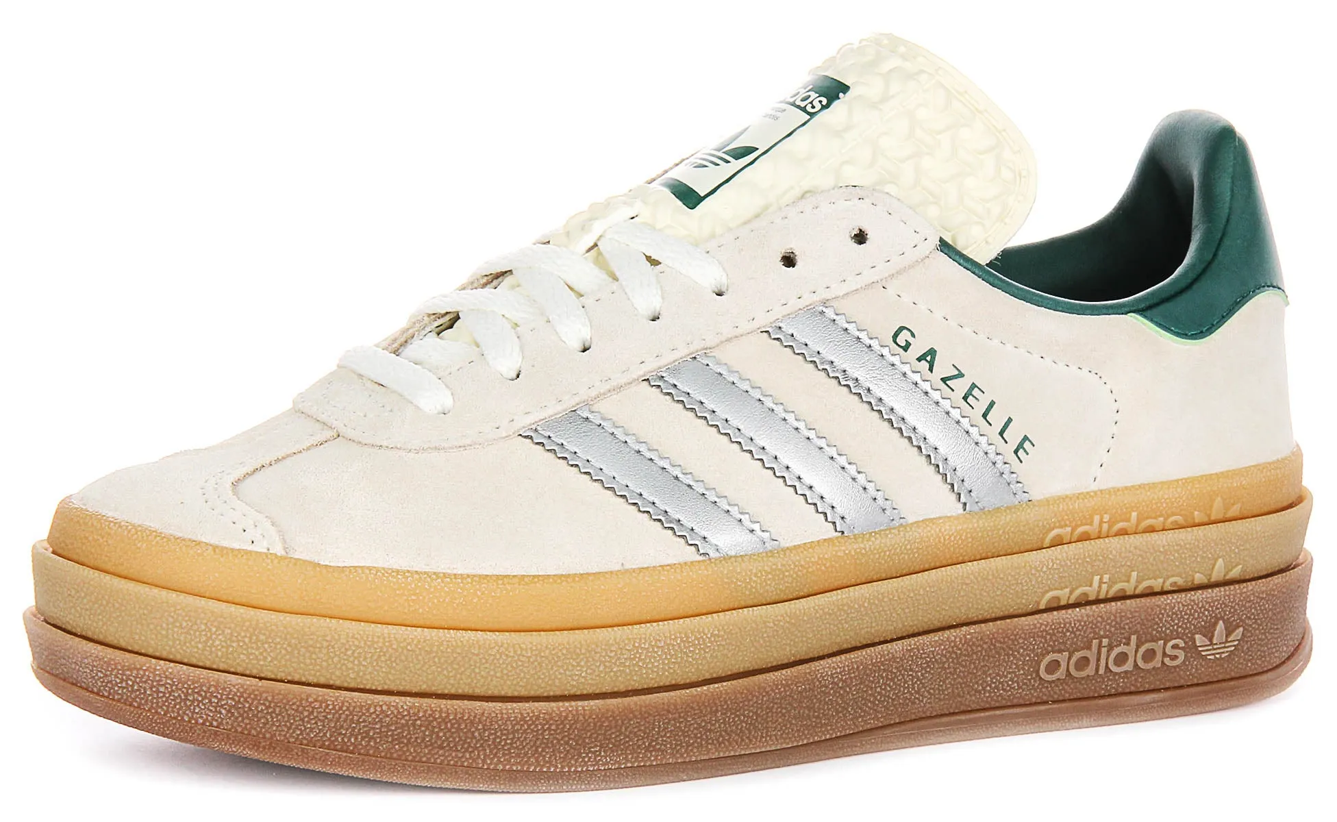 Adidas Gazelle Bold In Off White Silber Für Damen Schuhe Adidas