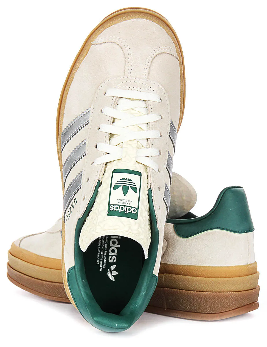 Adidas Gazelle Bold In Off White Silber Für Damen Schuhe Adidas