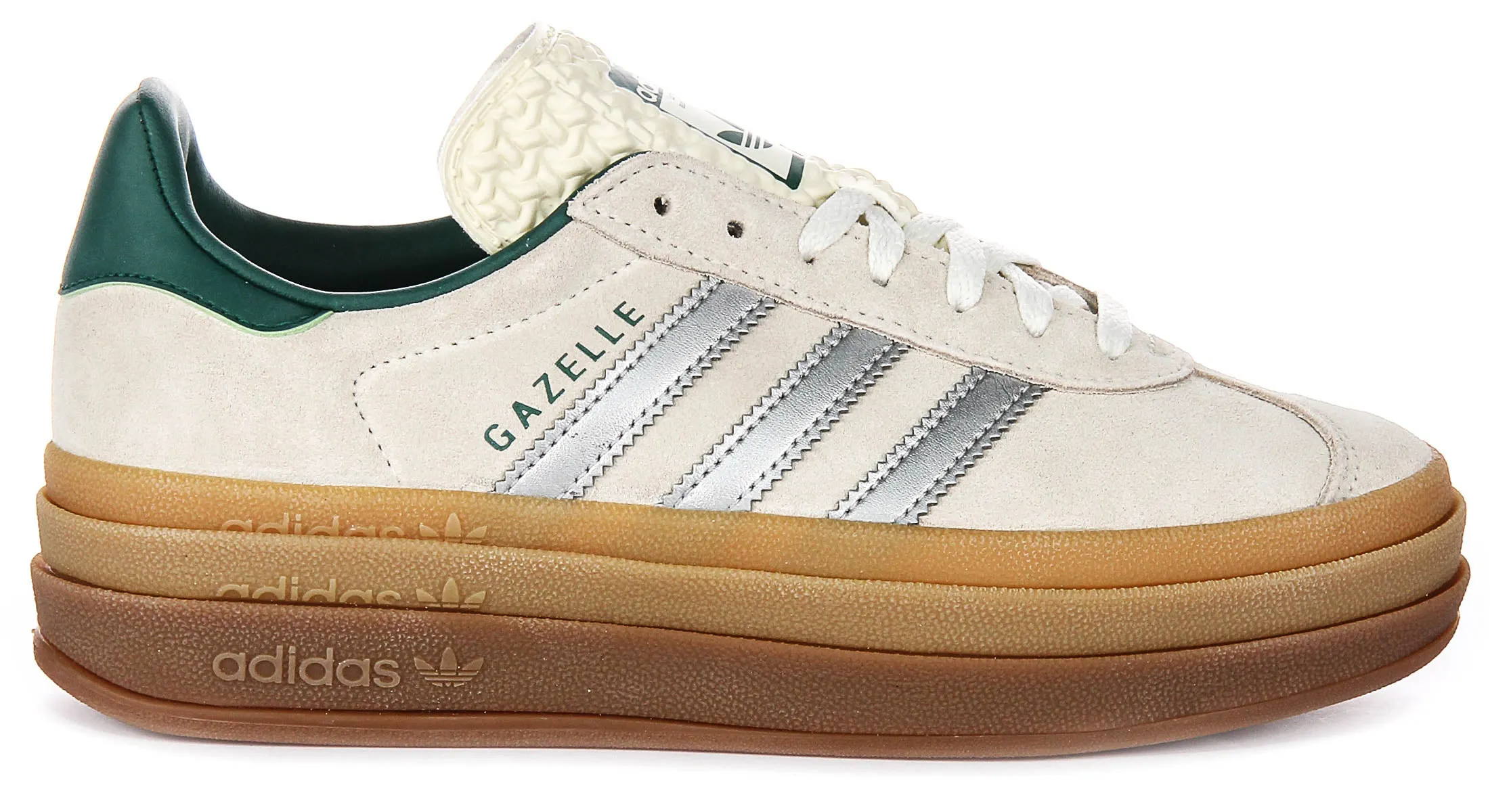 Adidas Gazelle Bold In Off White Silber Für Damen Schuhe Adidas