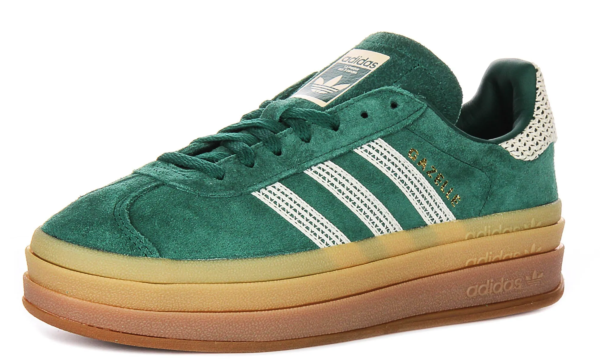 Adidas Gazelle Bold W in Grün Gold für Damenschuhe Adidas