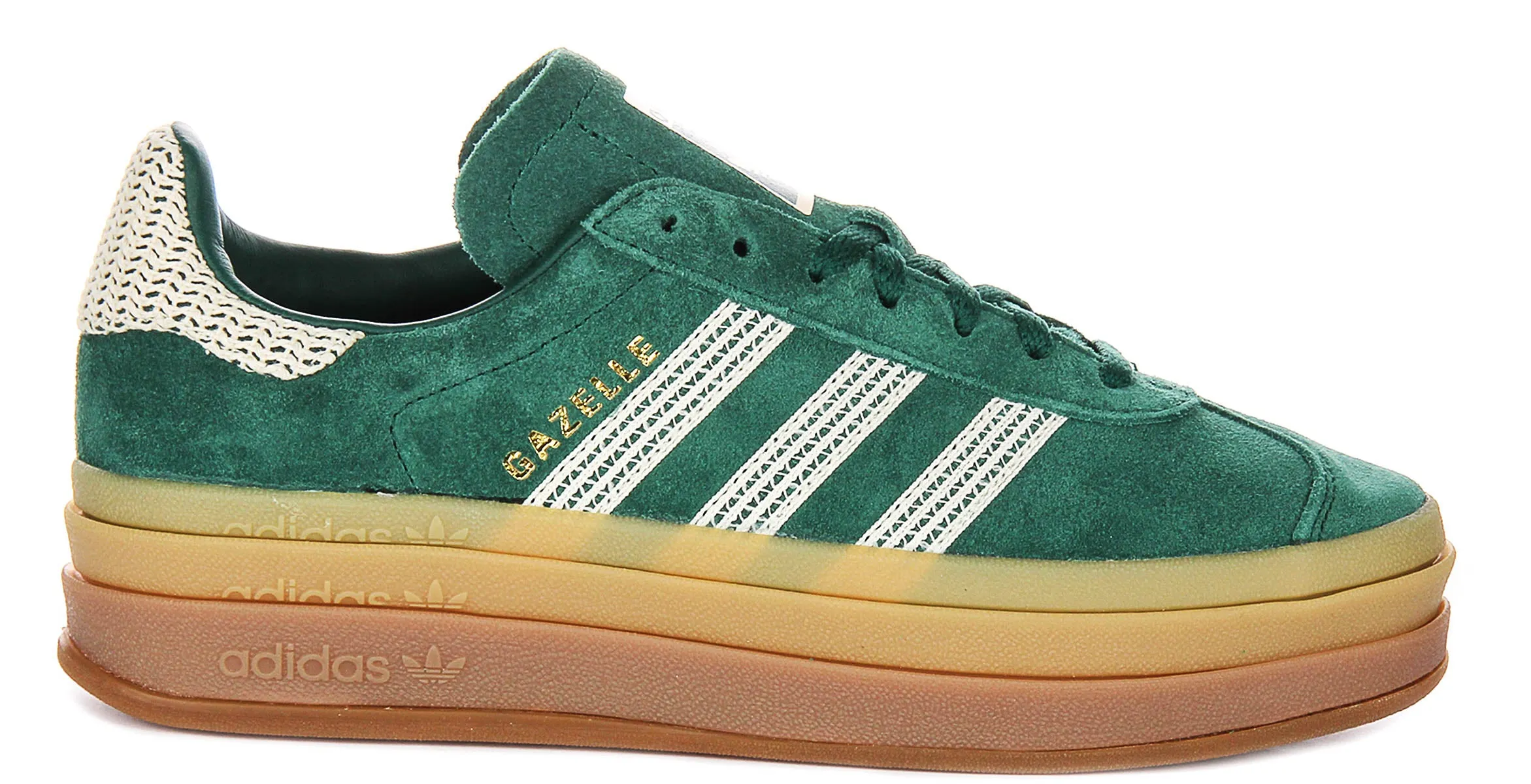Adidas Gazelle Bold W in Grün Gold für Damenschuhe Adidas