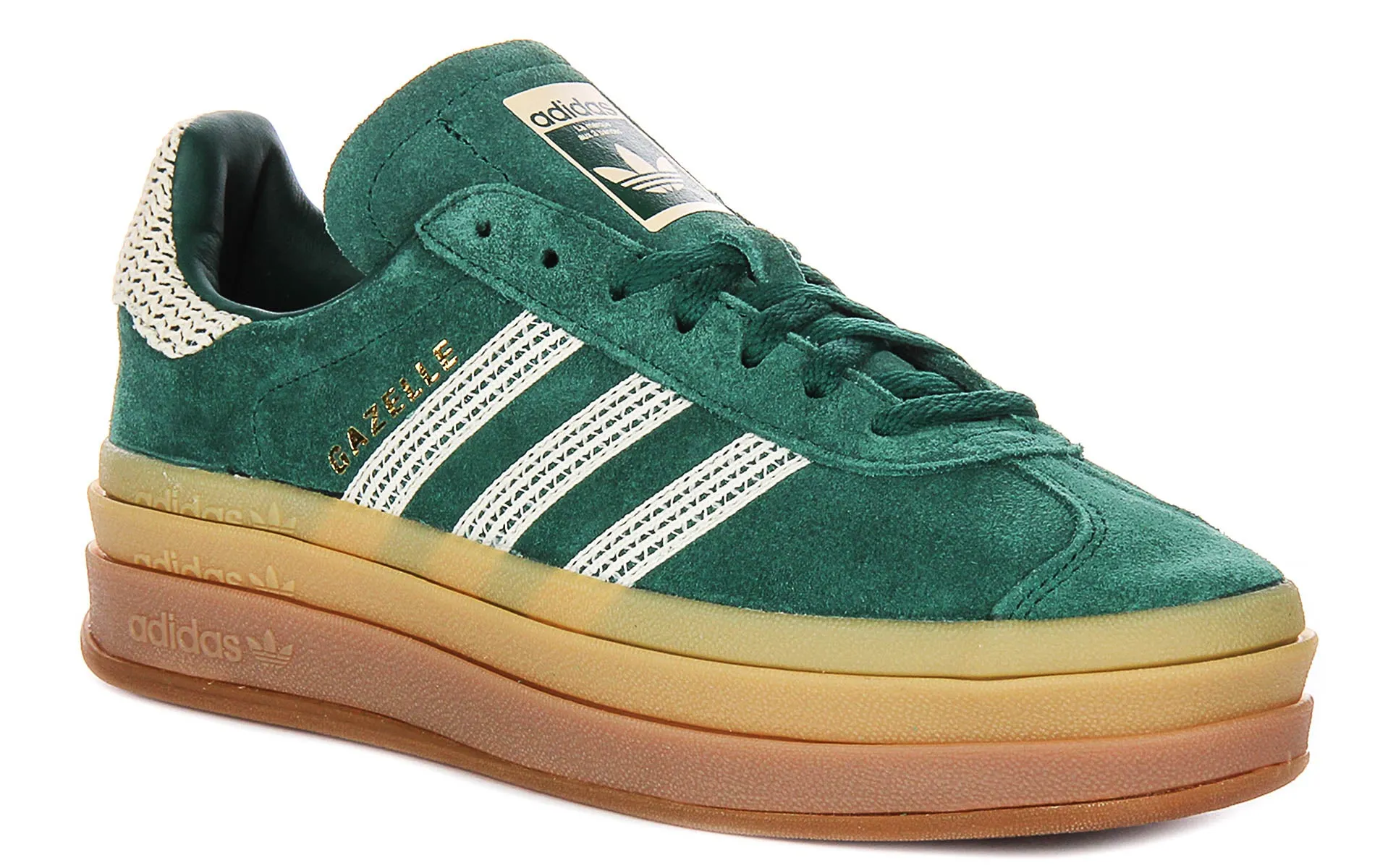 Adidas Gazelle Bold W in Grün Gold für Damenschuhe Adidas