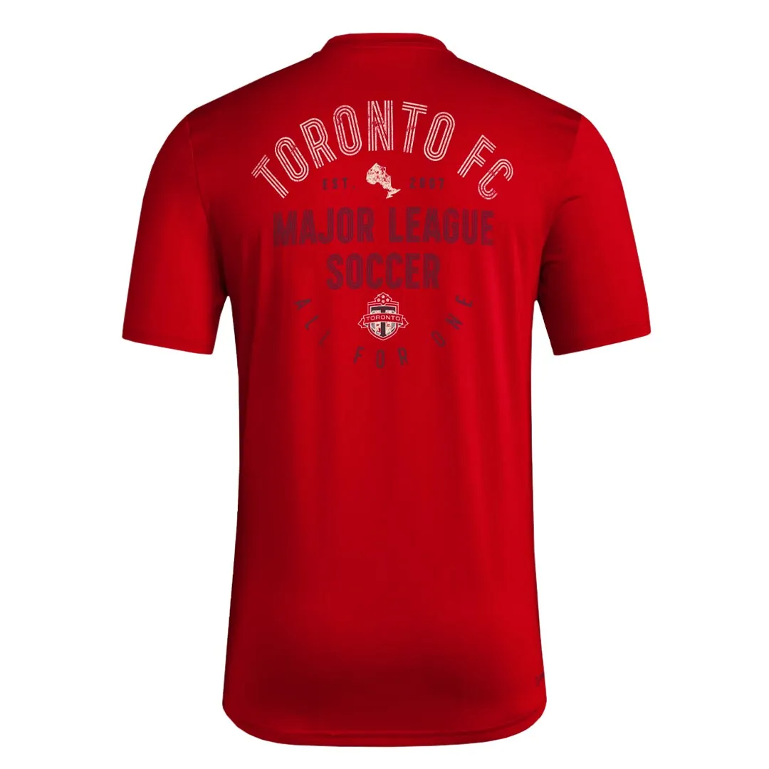 adidas - Herren Toronto FC Vor dem Spiel Kurzarm T-Shirt (IP0900)