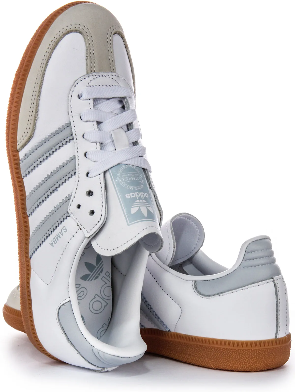 Adidas Samba OG in Weiß Grau für Damen Schuhe Adidas