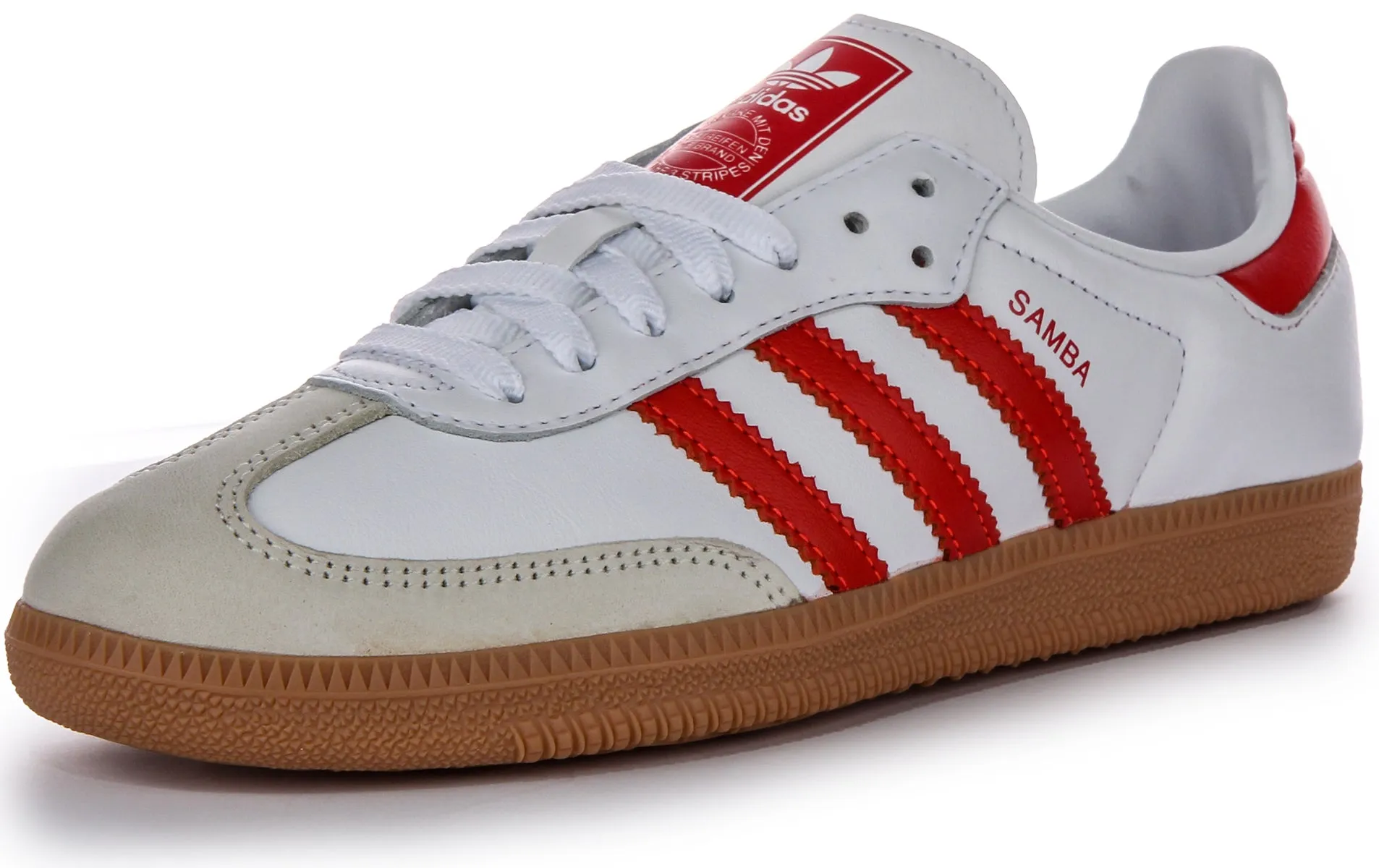 Adidas Samba OG in Weiß-Rot für Damen Schuhe Adidas