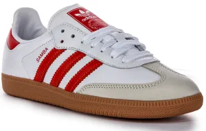 Adidas Samba OG in Weiß-Rot für Damen Schuhe Adidas
