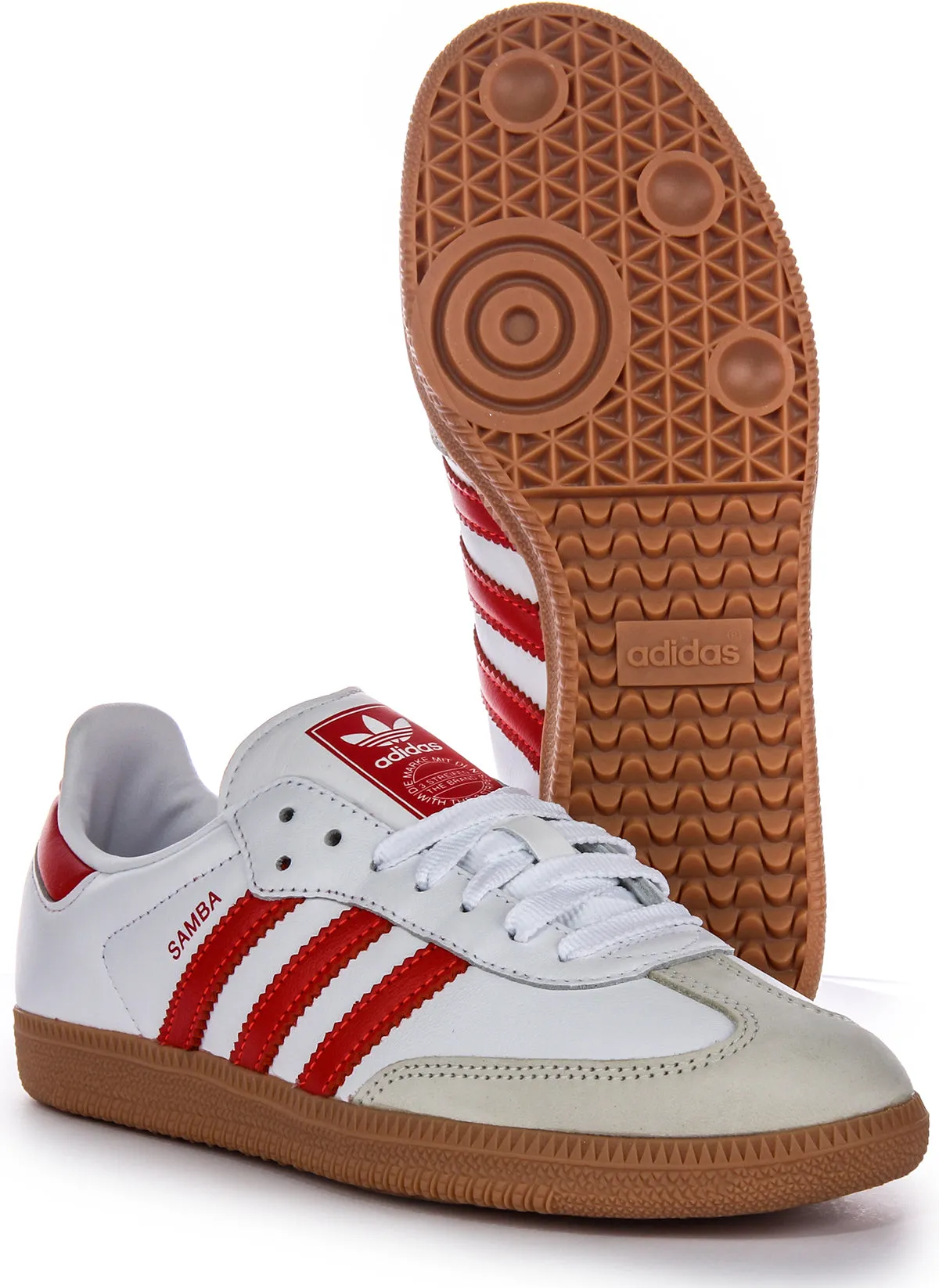 Adidas Samba OG in Weiß-Rot für Damen Schuhe Adidas