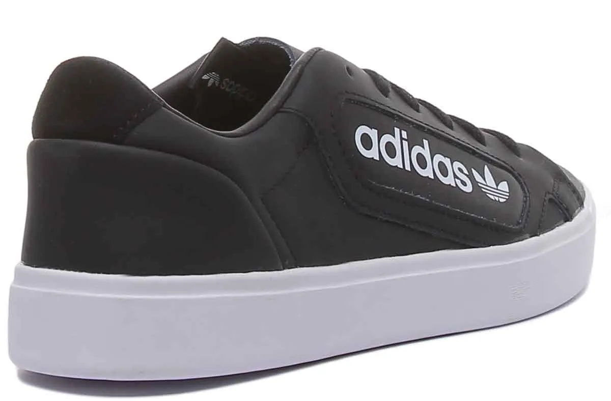 Adidas Elegante Lederturnschuhe In Schwarz Weiß Für Damen Schuhe Adidas