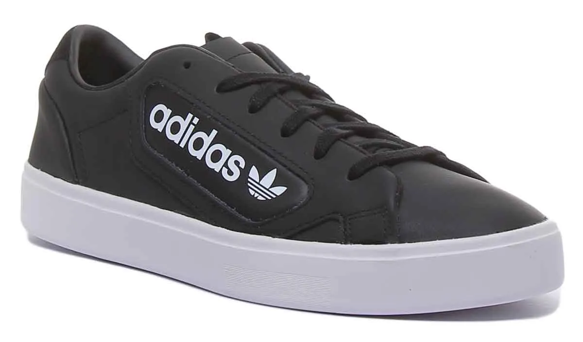 Adidas Elegante Lederturnschuhe In Schwarz Weiß Für Damen Schuhe Adidas