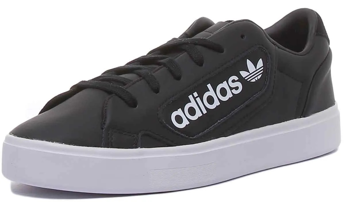 Adidas Elegante Lederturnschuhe In Schwarz Weiß Für Damen Schuhe Adidas