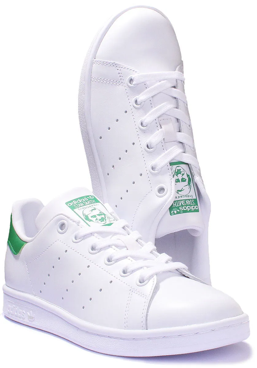 Adidas Stan Smith Leder-Turnschuhe in Weiß Grün für Damen Schuhe Adidas