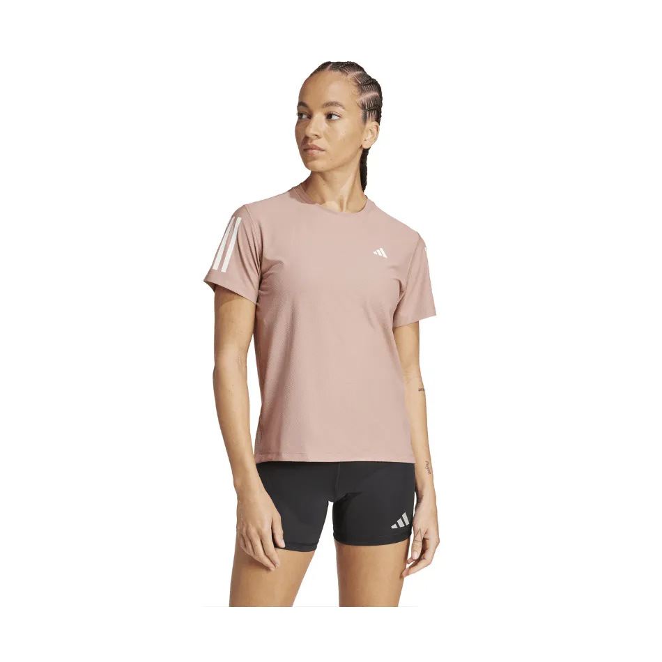 Adidas Damen Own The Run T-Shirt in Warmem Lehm SS25 Schuhe_Adidas