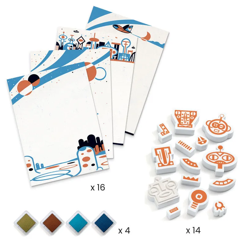Alien-Robots-Stempel-Set
