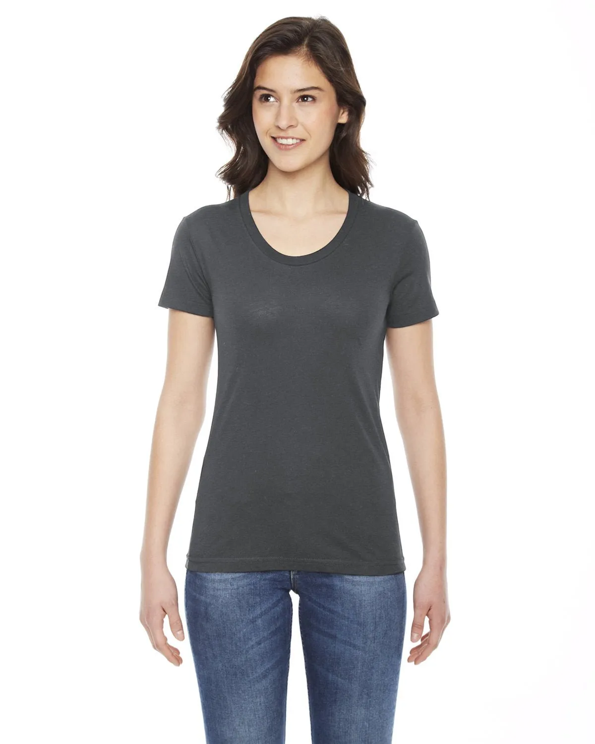 American Apparel BB301W Damen Kurzarm-Rundhalsausführung aus Polyester-Baumwolle-Mischgewebe