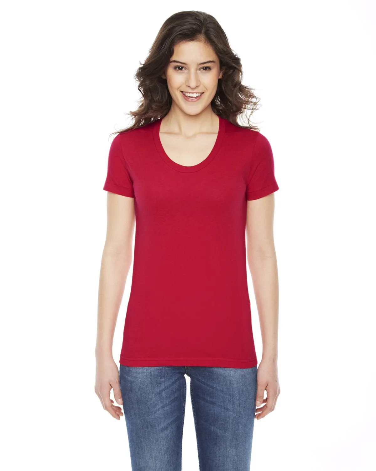 American Apparel BB301W Damen Kurzarm-Rundhalsausführung aus Polyester-Baumwolle-Mischgewebe