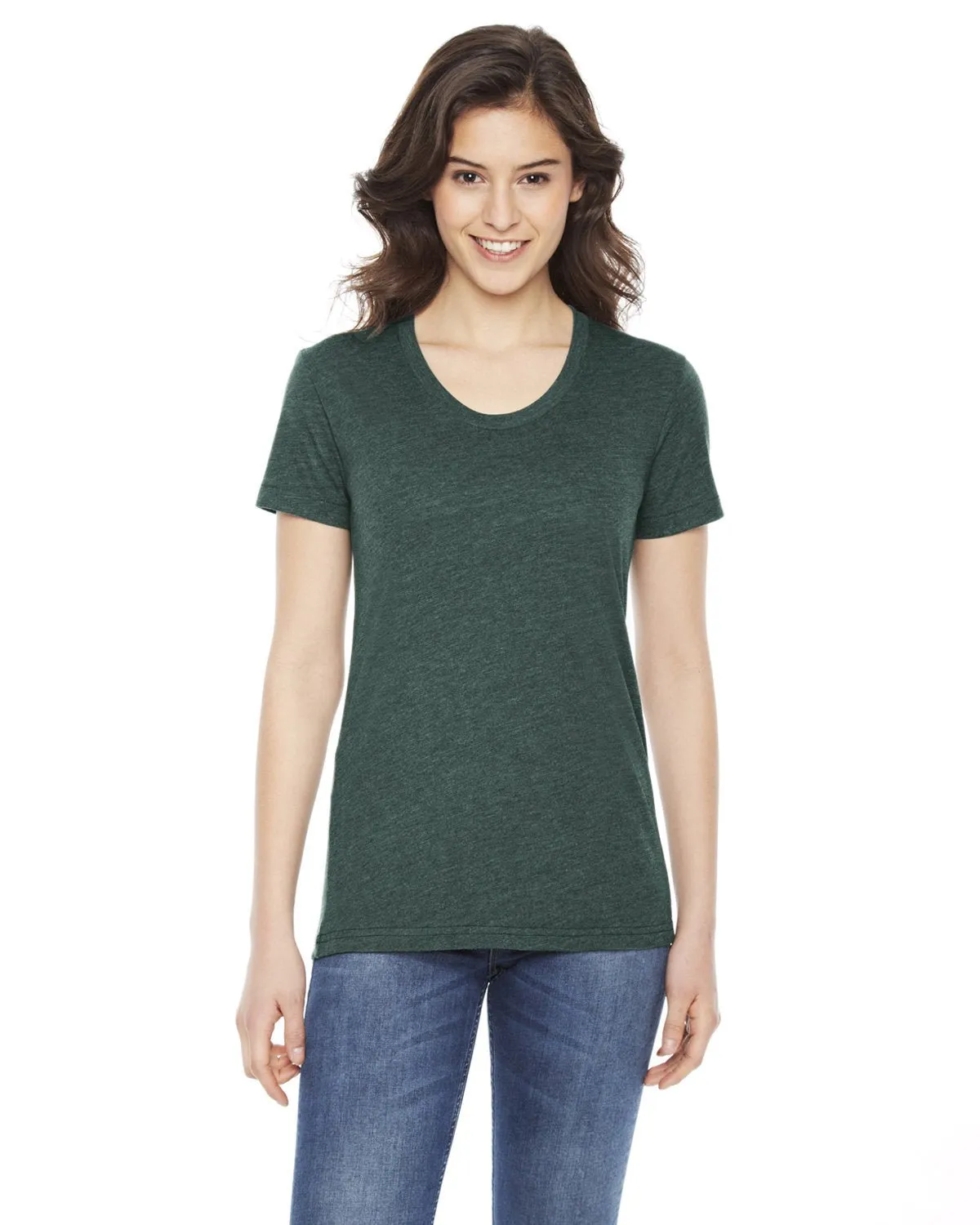American Apparel BB301W Damen Kurzarm-Rundhalsausführung aus Polyester-Baumwolle-Mischgewebe