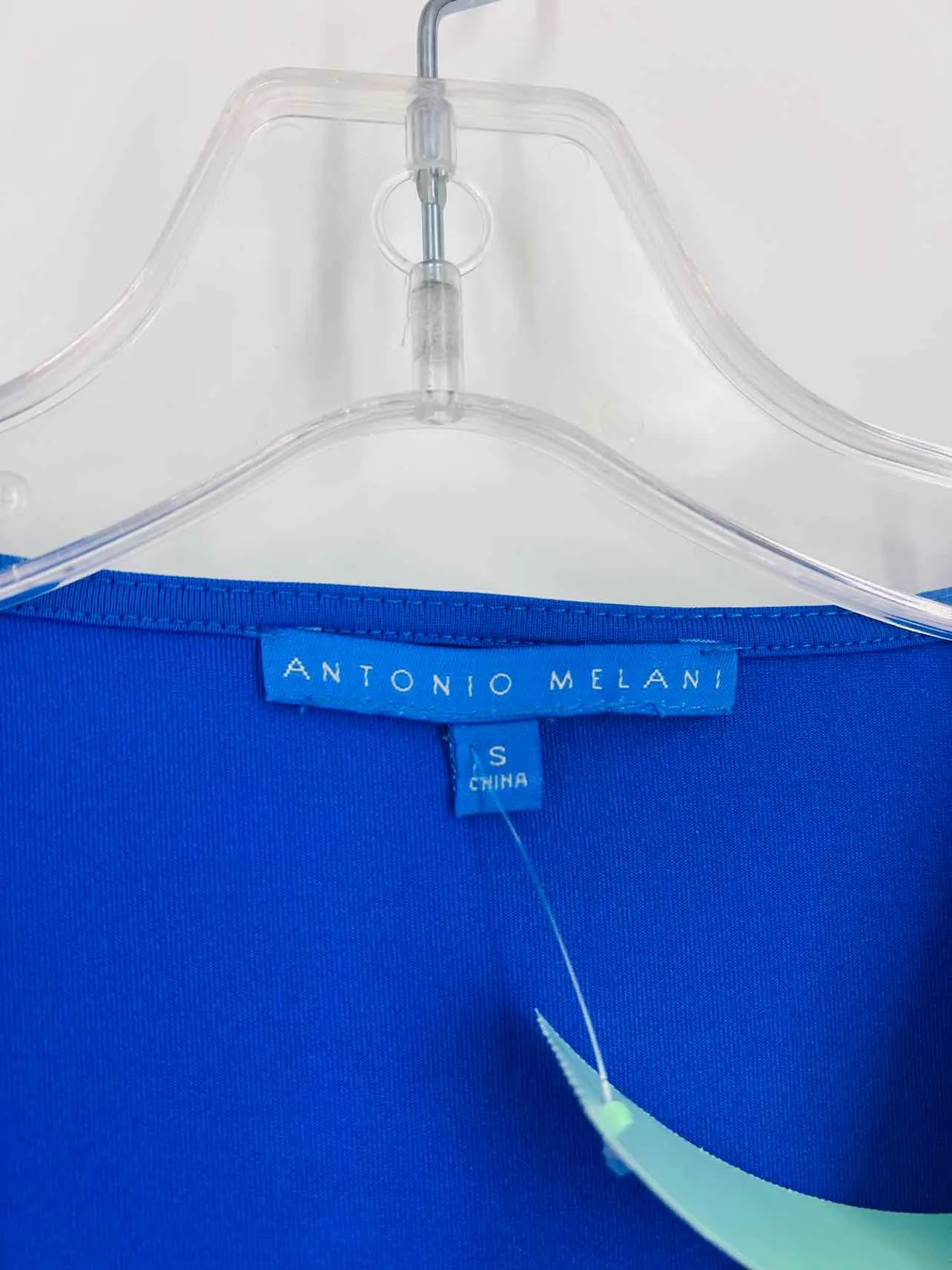 Antonio Melani Größe S Blaue Kapuzenpullover Top-Kurzarm