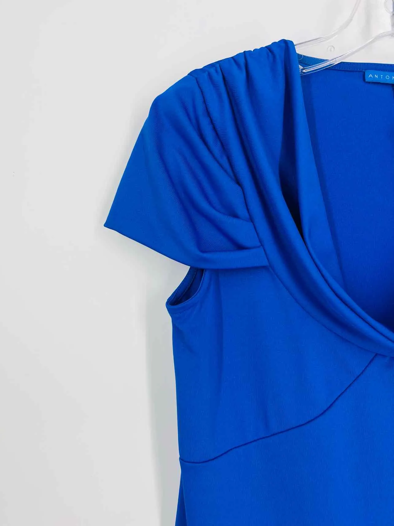 Antonio Melani Größe S Blaue Kapuzenpullover Top-Kurzarm