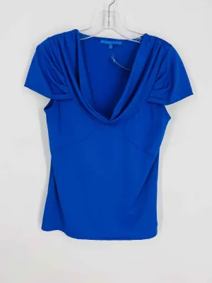 Antonio Melani Größe S Blaue Kapuzenpullover Top-Kurzarm