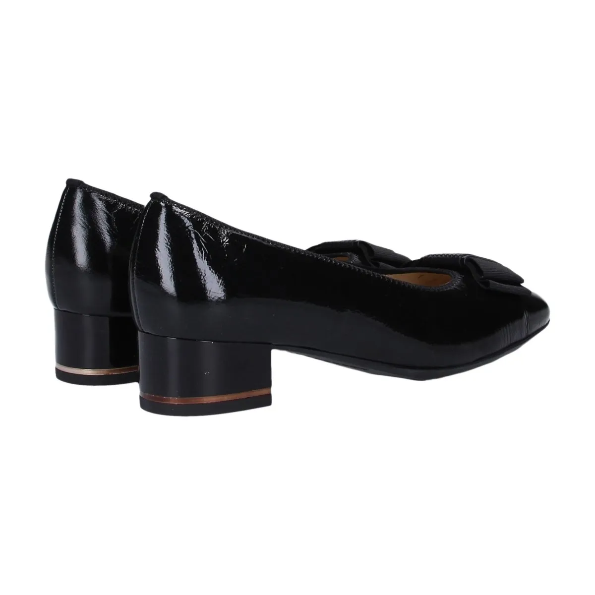 Ara Damen Granat Schwarz Lackleder
