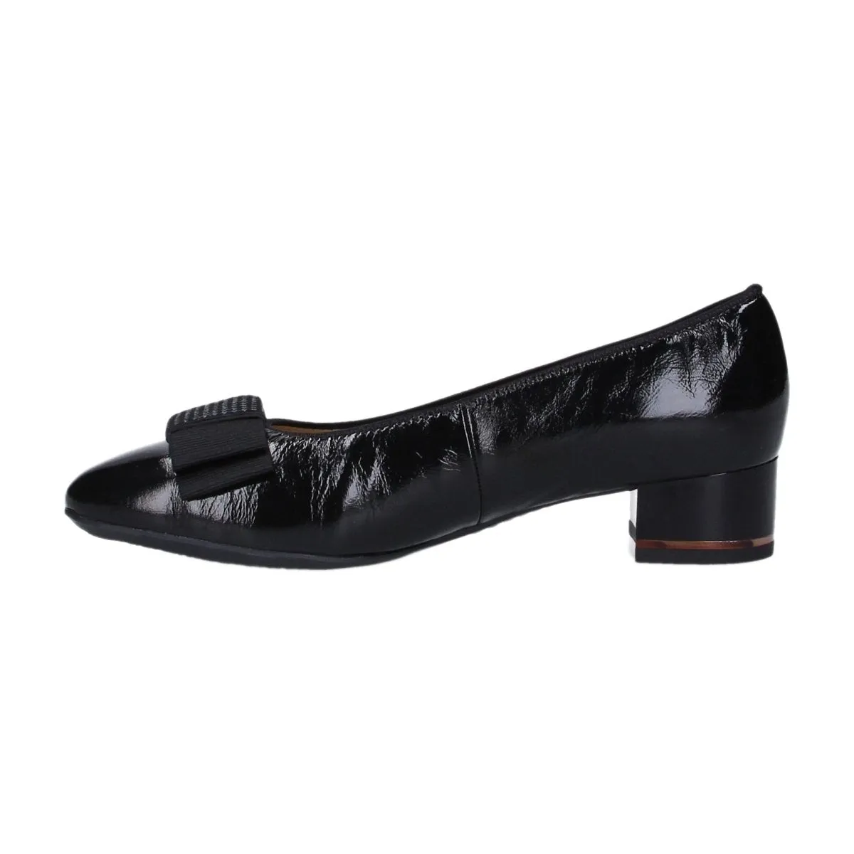 Ara Damen Granat Schwarz Lackleder