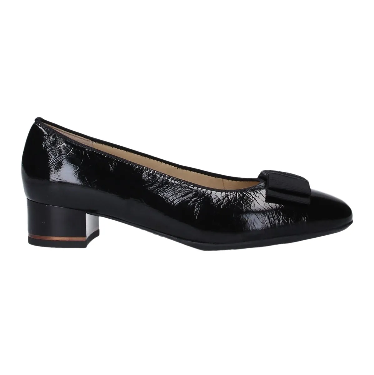 Ara Damen Granat Schwarz Lackleder
