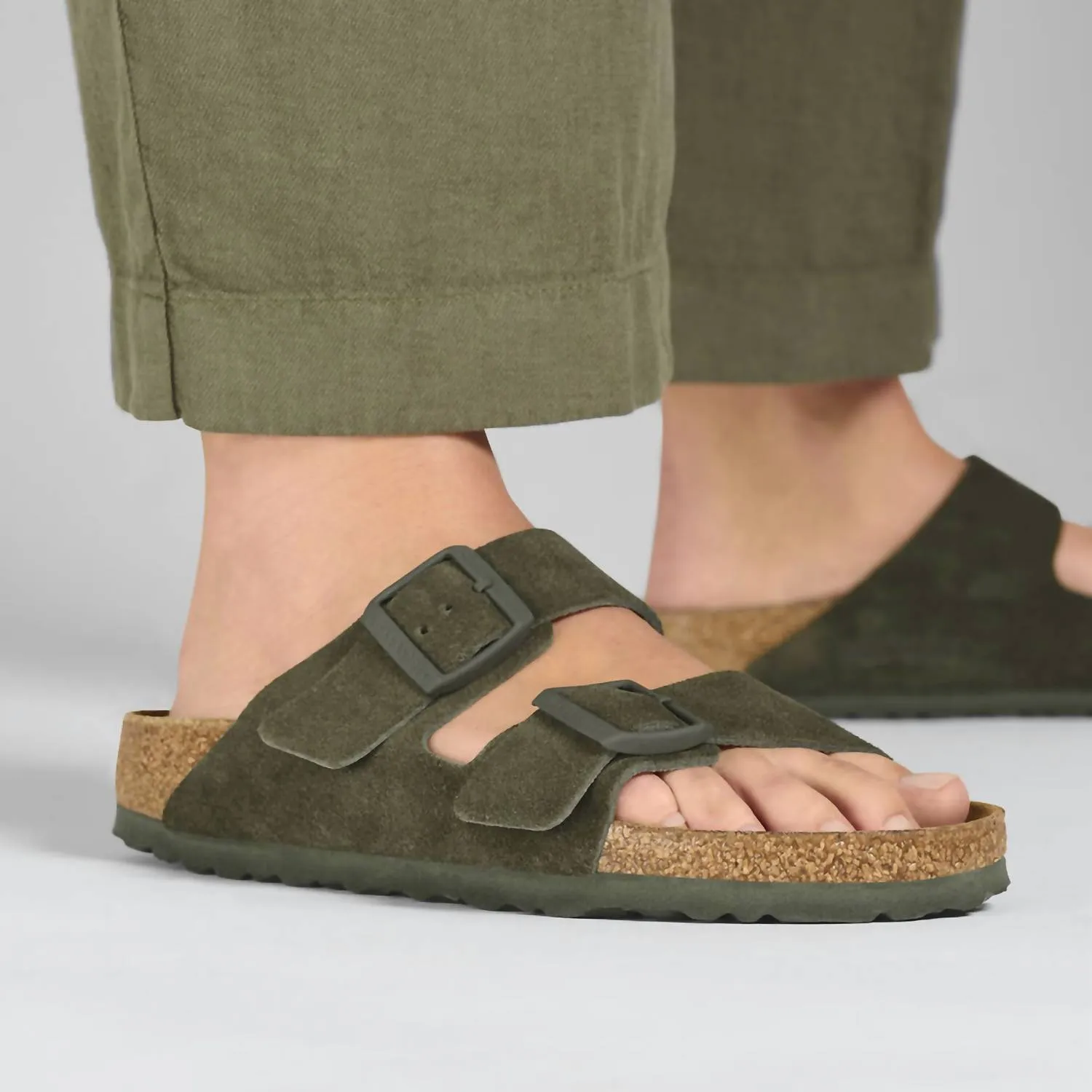 Arizona Wildleder Sandale Thymian Schmal/Mittel