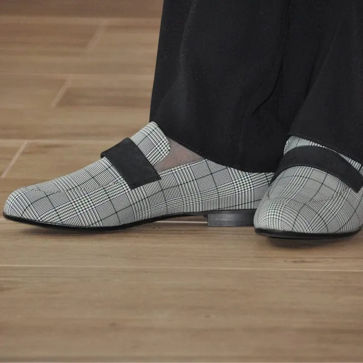 Aurora P.Galles Damen Vegane Mikrovelours Moccasins | Schwarz