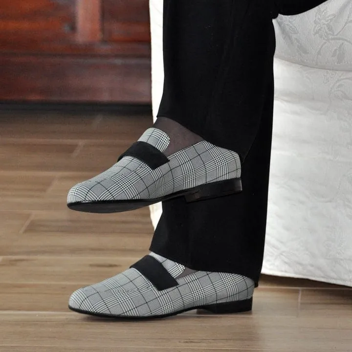 Aurora P.Galles Damen Vegane Mikrovelours Moccasins | Schwarz