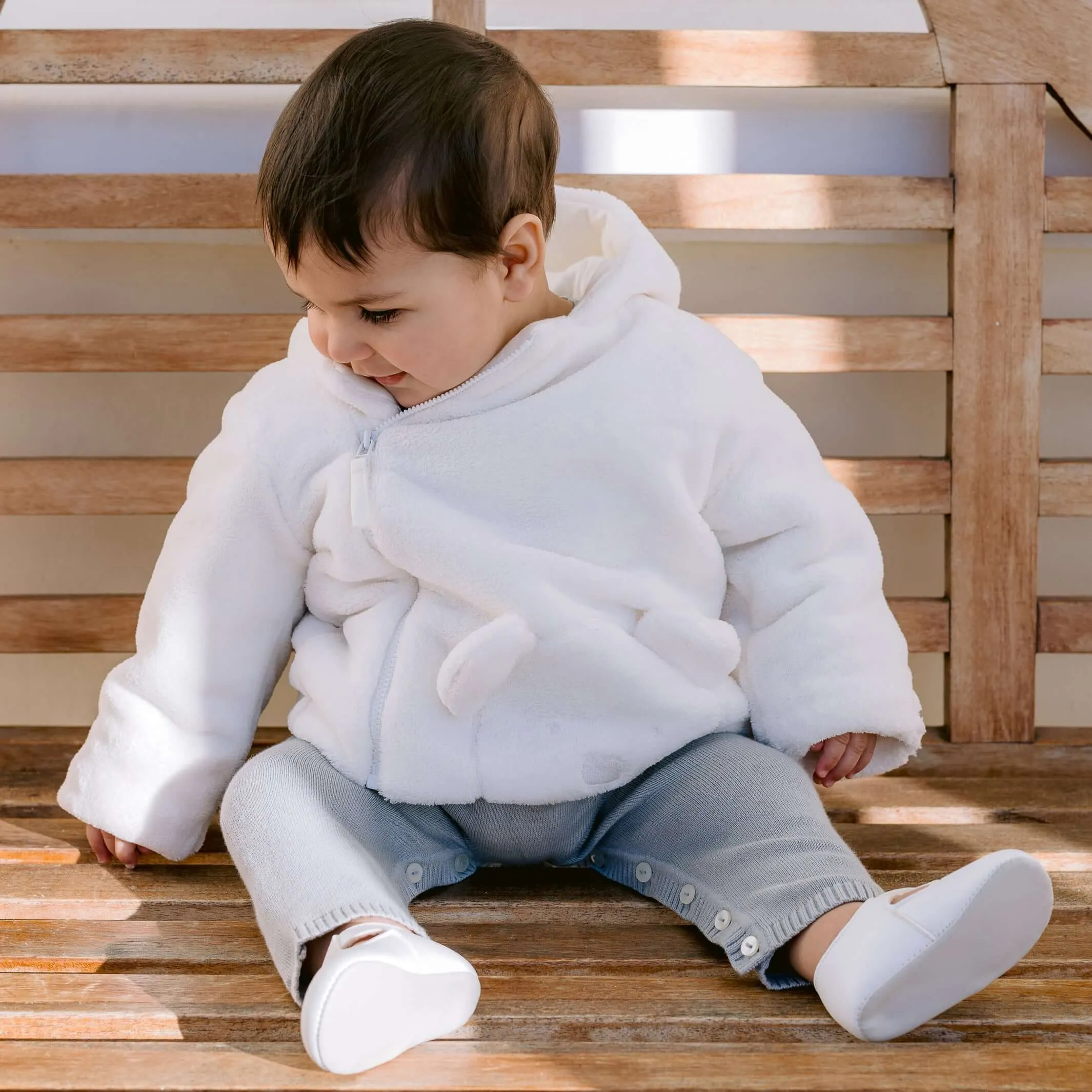 Baby Boys Axel Fleece Elfenbein Jacke mit Teddy