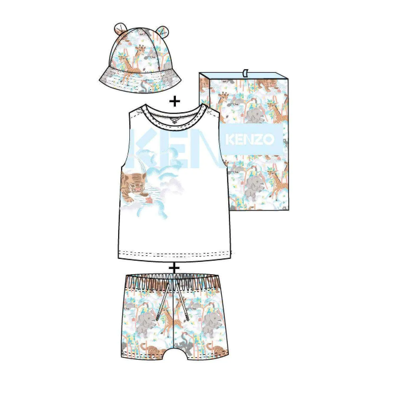 Baumwoll-3-Teile-Set für Babyjungen