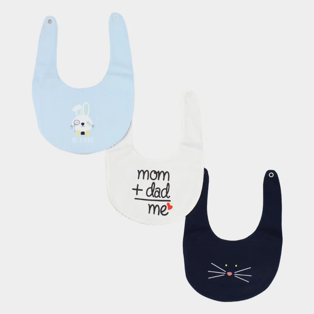 BABY Jungen Baumwoll-Lätzchen Set – Mr. Rabbit (3er Pack)