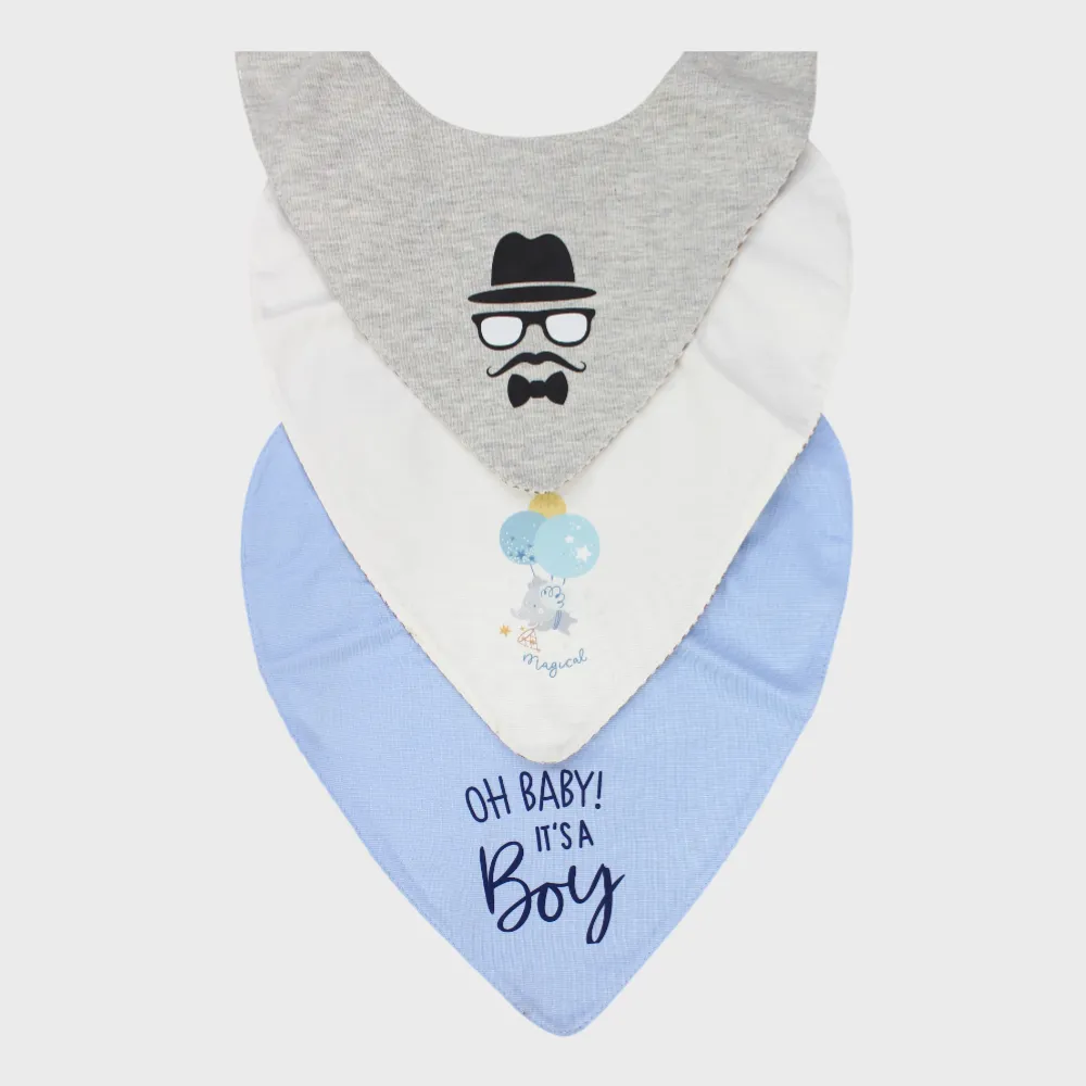 BABY Boys Baumwoll-Lätzchen-Set – 