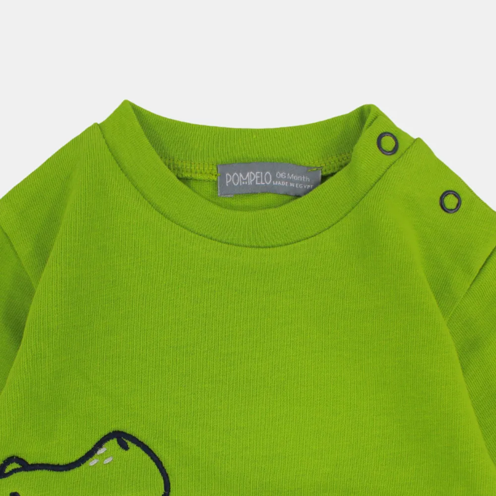 Baby Boys' Baumwoll-Langarm-T-Shirt mit Krokodil-Motiv
