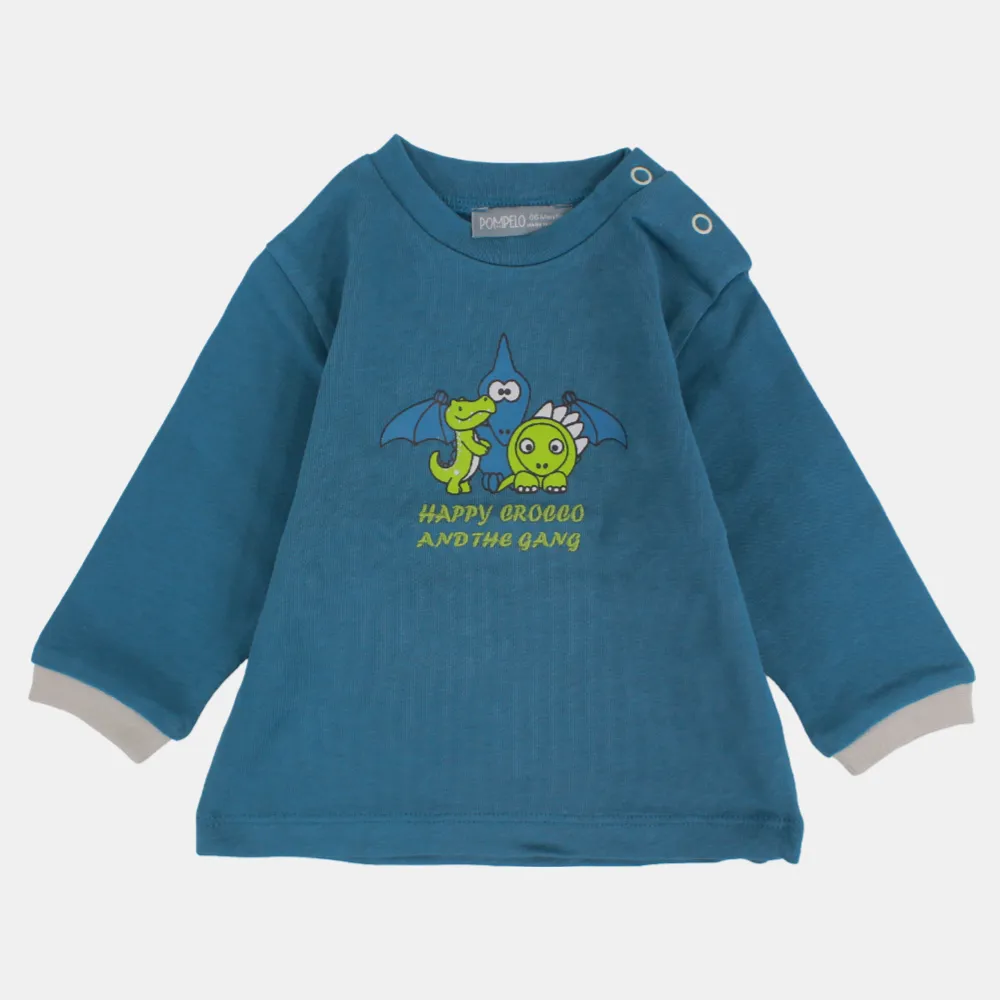 Baumwoll-Langarm-T-Shirt für Jungen