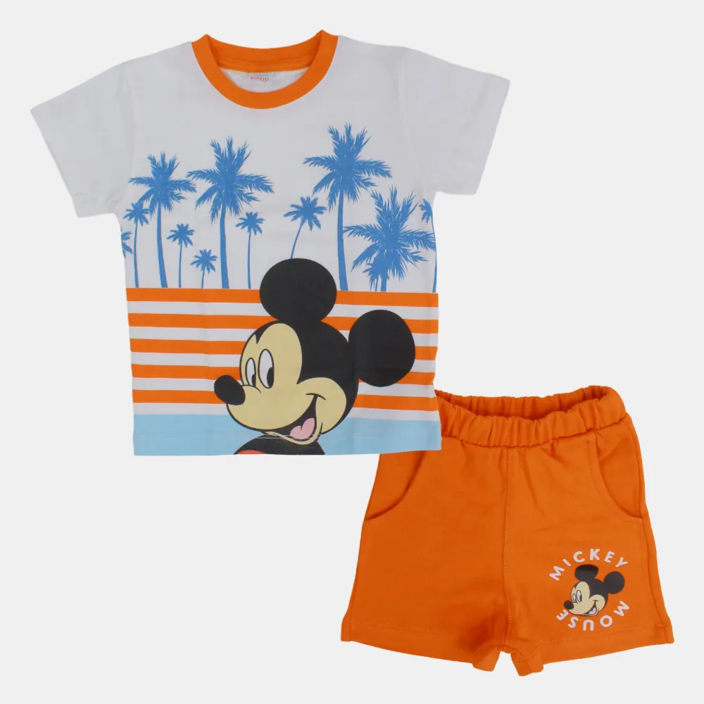 Baby Boys Baumwoll Schlafanzug – Mickey Mouse Druck