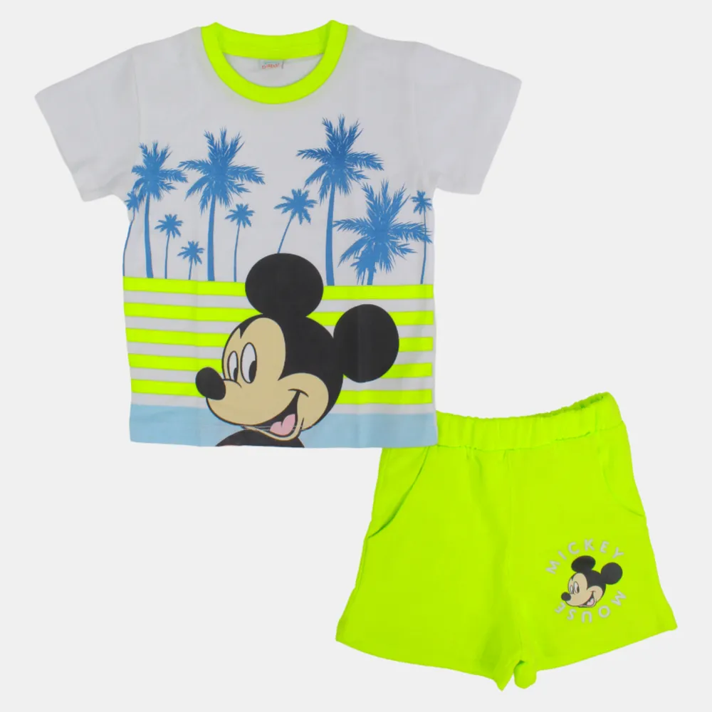Baby Boys Baumwoll Schlafanzug – Mickey Mouse Druck