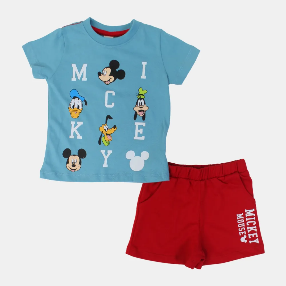 Baby Boys Baumwoll-Schlafanzug-Set – Mickey Mouse Druck